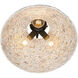 Rue 3 Light 19 inch Matte Black Semi-flush Ceiling Light in Painted Sweet Grass